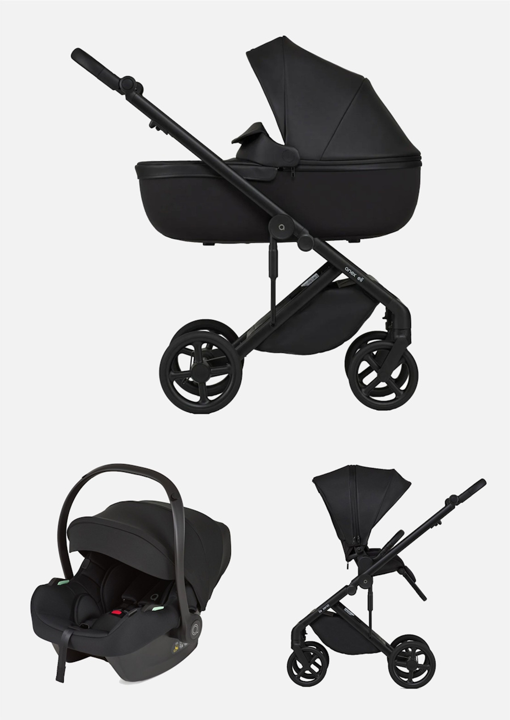 Anex Детская коляска Eli 3 в 1 Midnight