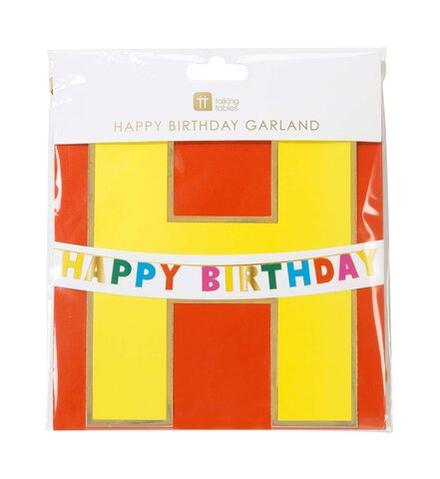 Гирлянда "Happy Birthday" 3м (цветная)