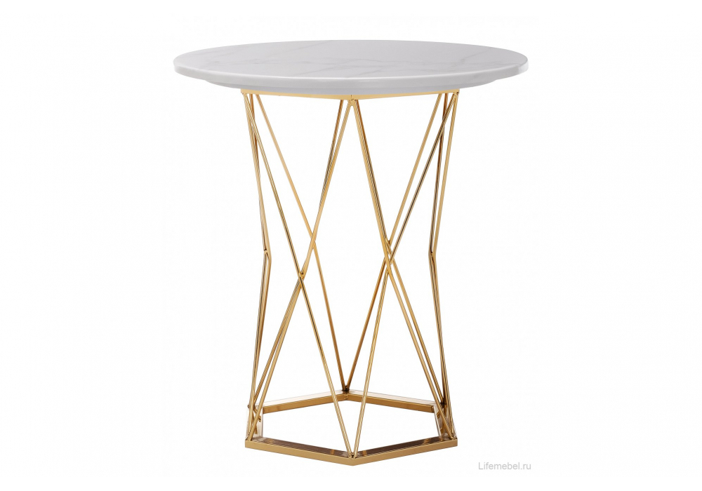 Стол деревянный Woodville Melan white, gold