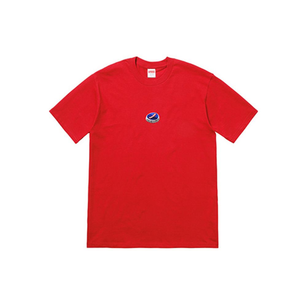 Supreme FW18 Bottle Cap Tee Red Logo T