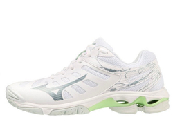 MIZUNO, WAVE VOLTAGE, INDOOR, White/Glacial Ridge/Patina Green, WOMEN, US 6,5 /EUR 36,5 /UK 4 /СМ 23