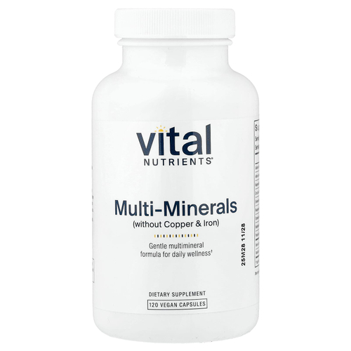 Vital Nutrients, Мультиминералы (без меди и железа), 120 веганских капсул