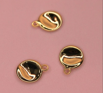 Подвеска медальон 12 мм позолота