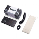 Массажер 17,8см для G-точки из черного обсидиана Le Wand Crystal G-Wand LW-032-BO