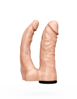 Двойная насадка для страпона Харнесс - 15,5 см. (Цвет: телесный)