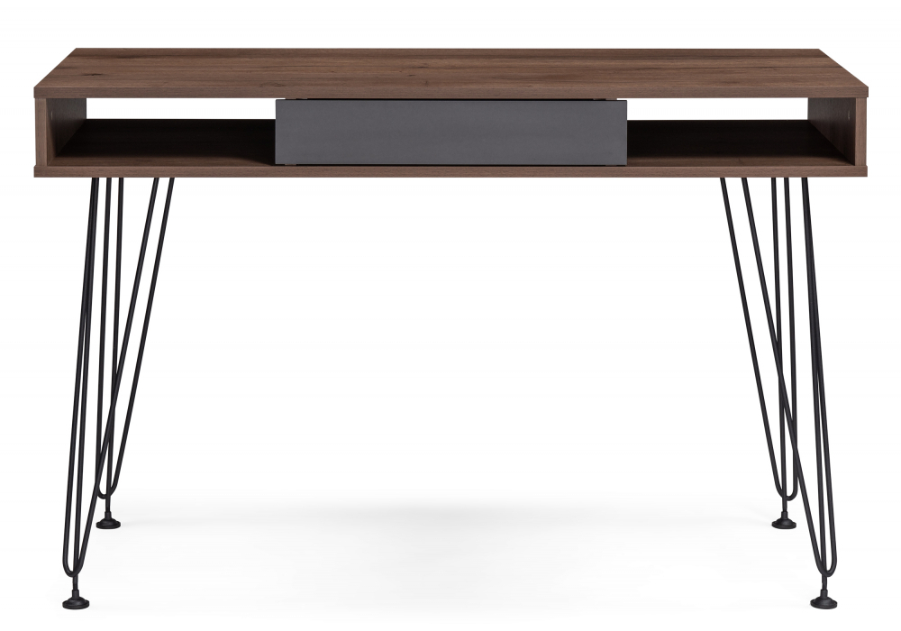 Компьютерный стол Woodville Хиргра 120х60х77дуб табачный, графит, черный