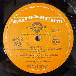 Винтажная виниловая пластинка LP Joseph Suder, Nurnberger Symphoniker Leitung: Christoph Stepp, Kleider Machen Leute (Германия 1981)