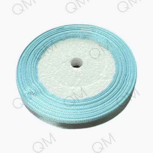 Лента атласная 1 см 25 ярдов (голубой) №104