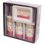 Набор для ванной из 4-х предметов керамический «Салют» зеленый