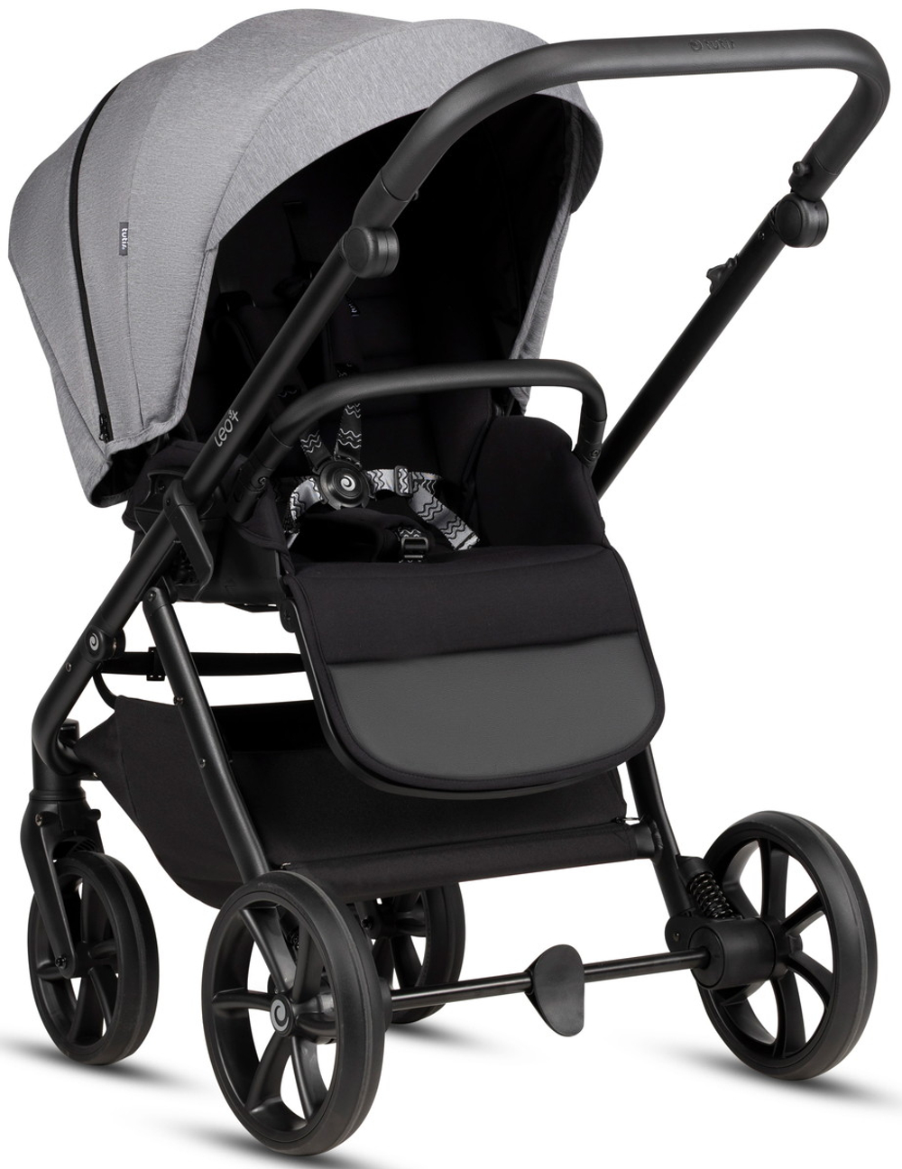 Детская коляска Tutis Leo 3 Plus 4 в 1 с автокреслом Beno Beige и базой 1582227 Stone Grey