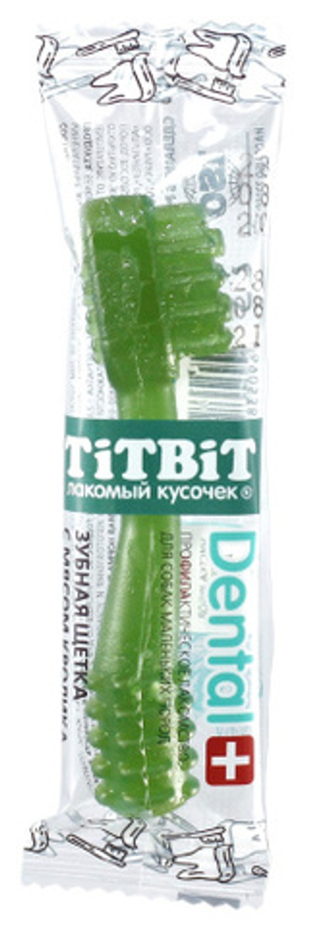 TITBIT профилактическое лакомство DENTAL+ зубная щетка с мясом кролика для мелких собак