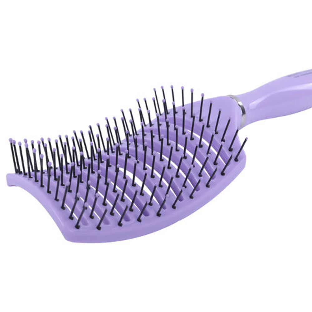 Расческа для волос скелетная, 24,5х7 см, продувная, фиолетовая/черная, MONTE VITA (МОНТЕ ВИТА), 457421