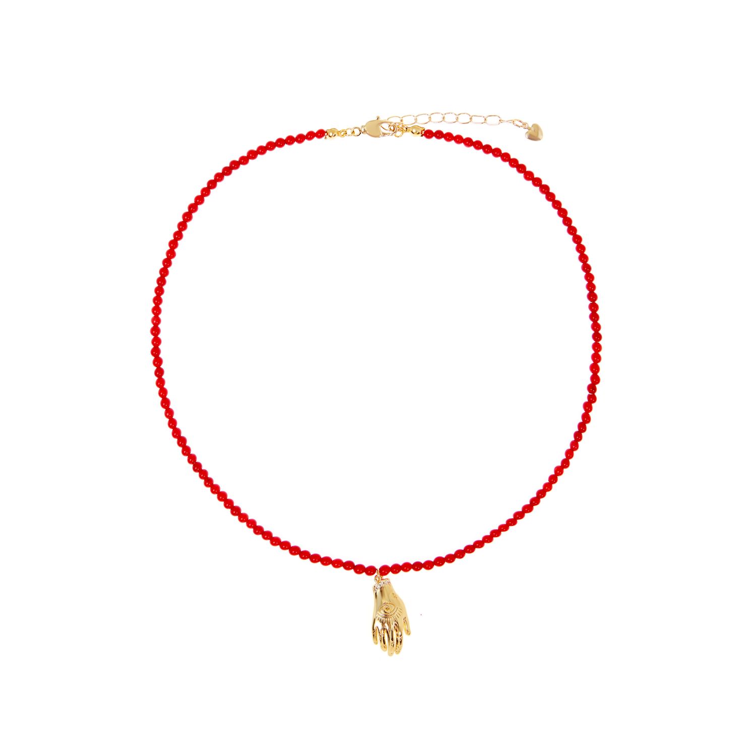 Колье Gold Hand Coral Necklace