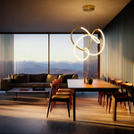 637063 Люстра CORINTO 30W LED 2680LM ЗОЛОТО 3000K IP20