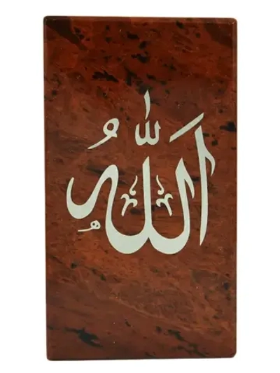 Мусульманский оберег автомобильный из обсидиана 90*50мм прям.