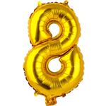 Шар фольгированный Цифра 8 35 см (Золотой)