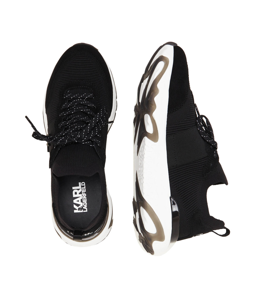 Кожаные кроссовки blaze monogram kc knit mix Karl Lagerfeld - черный(KL52440)