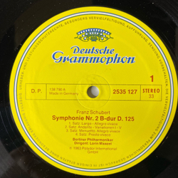 Винтажная виниловая пластинка LP Schubert Шуберт, Berliner Philharmoniker, Lorin Maazel, 2. Und 3. Symphonie (Германия 1977) Deutsche Grammophon
