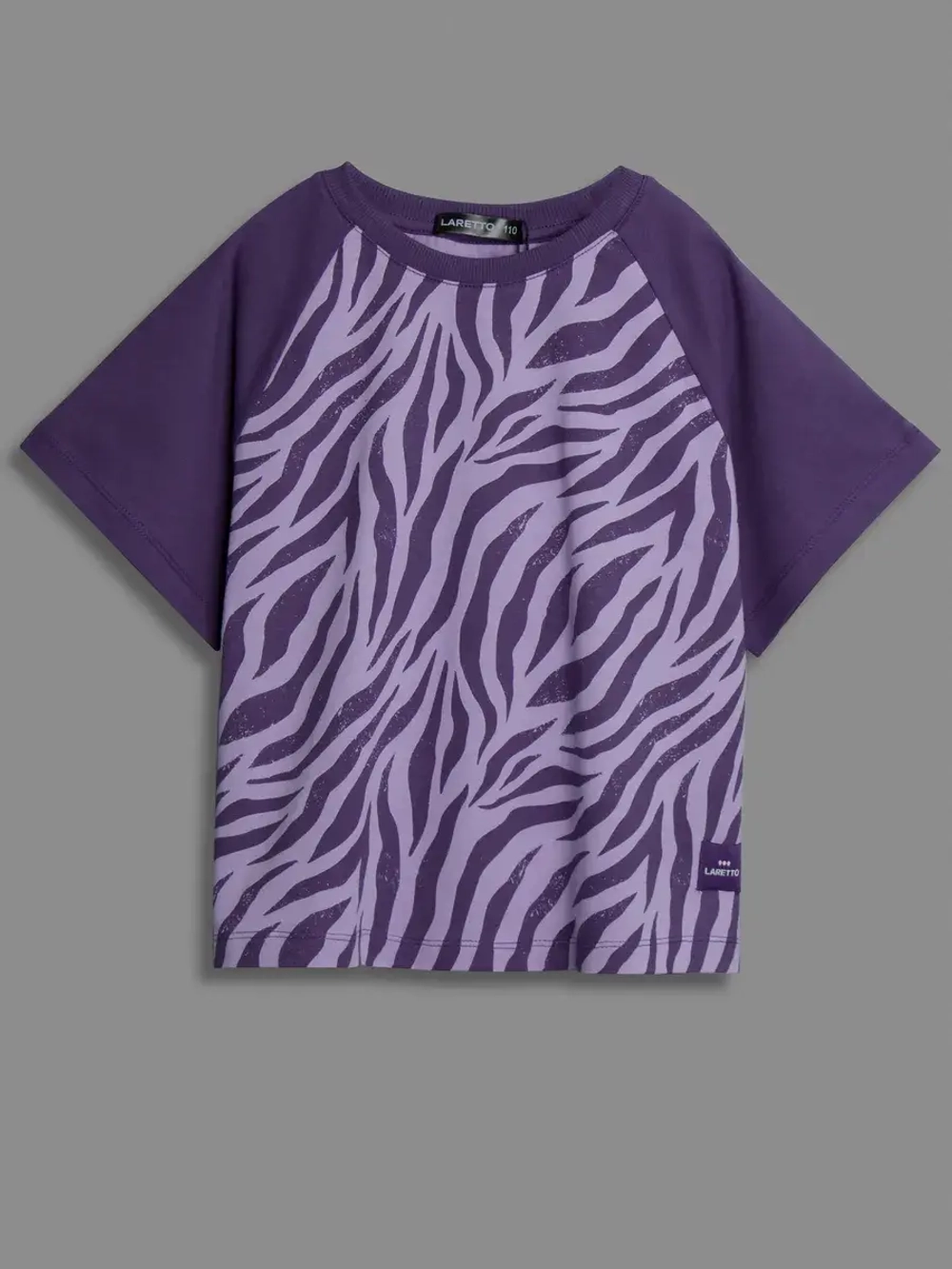 Хлопковая детская футболка с принтом зебры