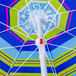 Зонт пляжный 200 см, с наклоном, 8 спиц, мет-л, Рыбки, LG06