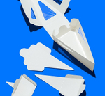 Упаковка с ложементом для кусочка торта 120*120*100 мм