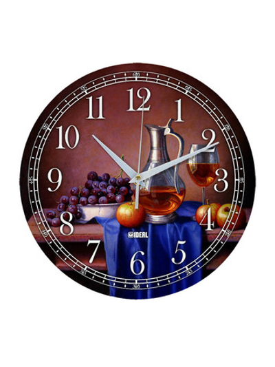 Часы настенные деревянные IDEAL "НАТЮРМОРТ", 30 см, бесшумные Декор для дома, подарок