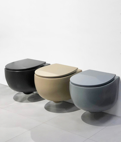 Унитаз подвесной AeT Dot 2.0, с креплениями, цвет бежевый матовый