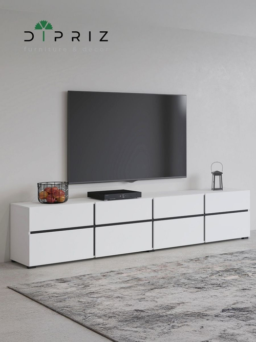 Тумба ТВ Лайн 4дв отк+4ящ Н482х2248х400