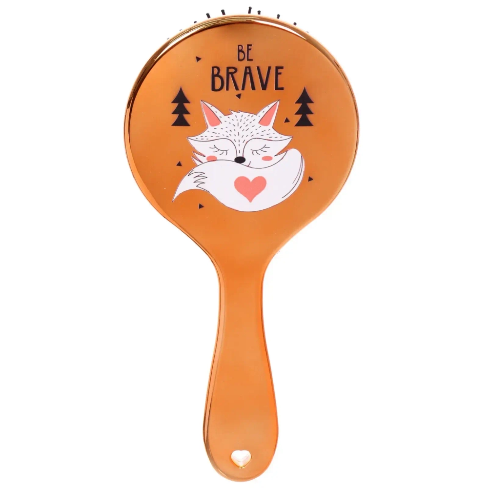 Расческа массажная зеркальная «Animals», микс 4 цвета, 10*22 см (блистер Ultramarine)