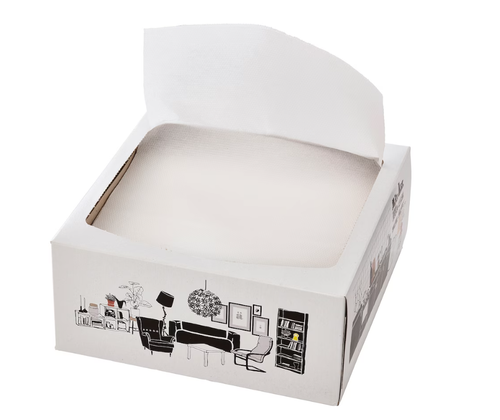 ФАМИЛЬ FAMILJ Салфетки бумажные 16х32 см 100 шт, белые