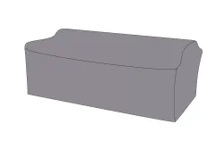 Защитный чехол на диван Капучино, трехместный 221×89×80 см, цвет серый