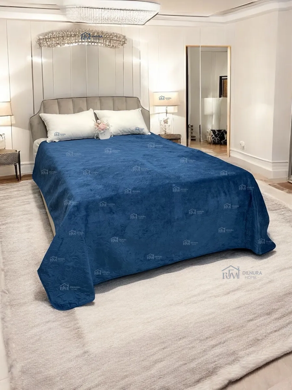 Покрывало 220х240 стеганое для кровати и дивана