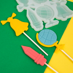 Силиконовая форма для леденцов «Школьный набор»