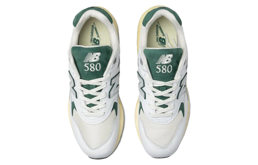 New Balance 580 White Nightwatch Green