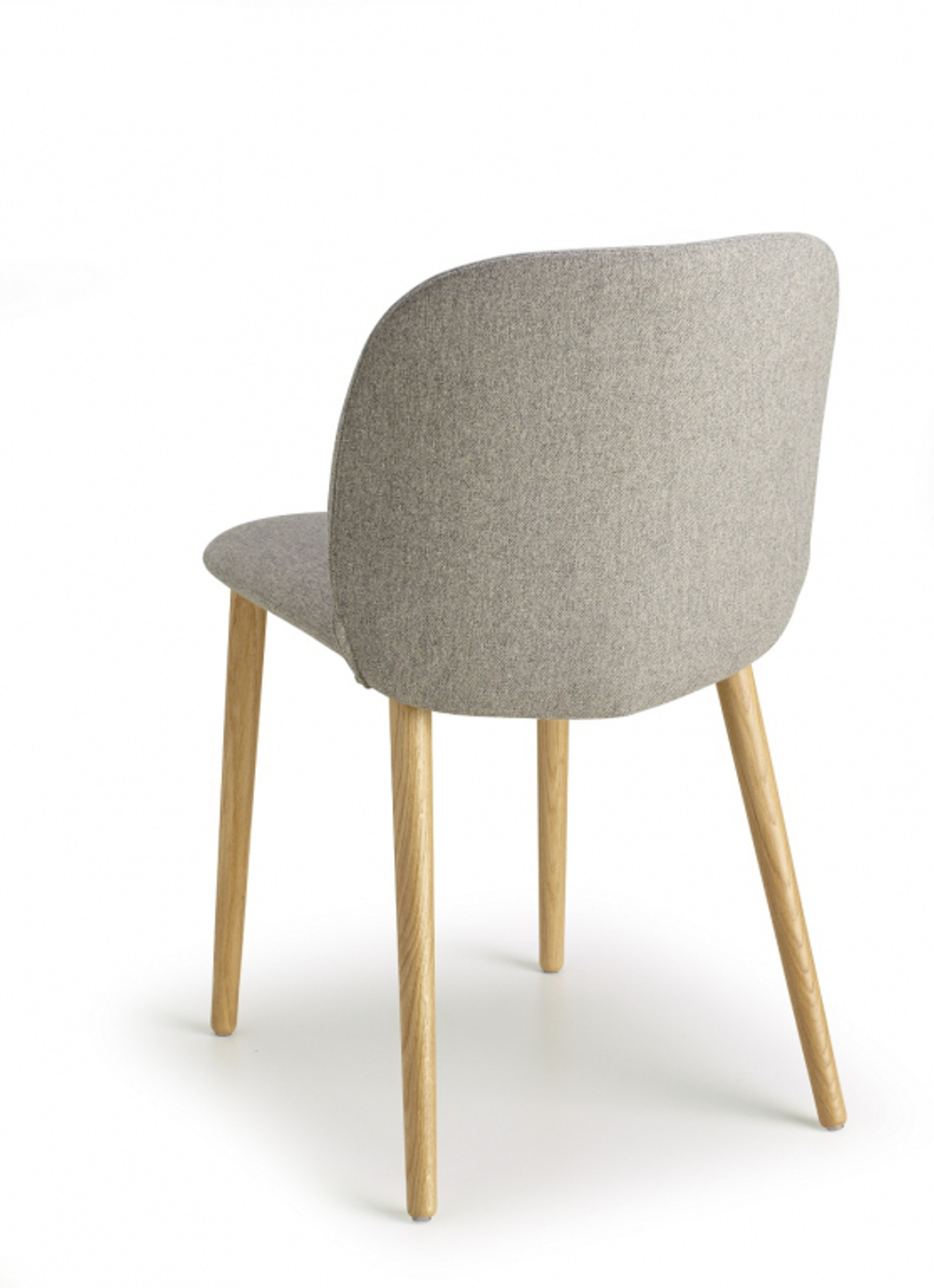Стул с обивкой Scab Design Natural Mentha Pop, натуральный дуб, светло-серый