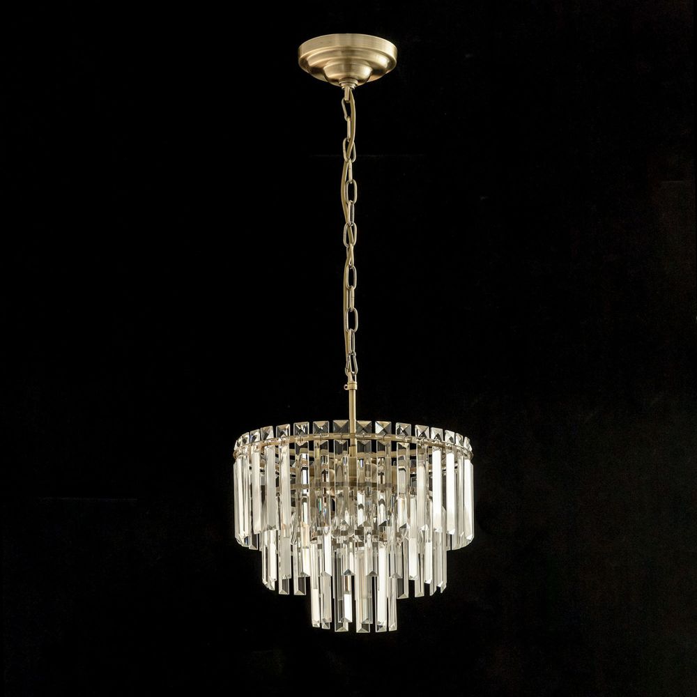 Citilux Фонда CL303163 Люстра хрустальная подвесная Бронза