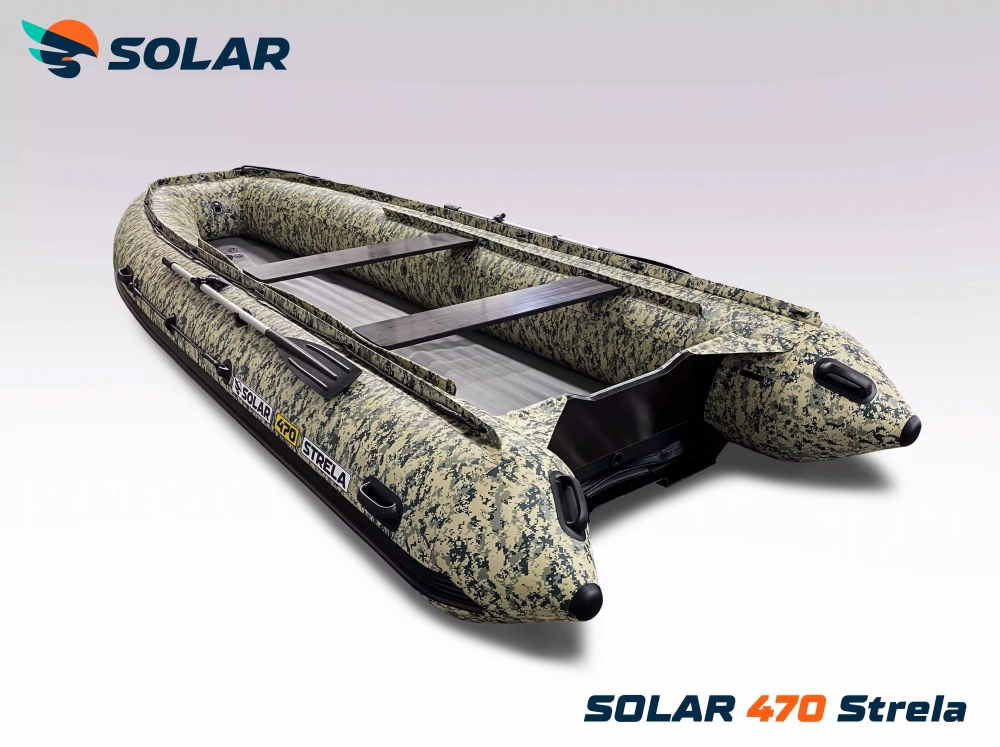 Лодка надувная моторная solar-470 strela jet tunnel