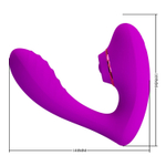 Лиловый вибратор с клиторальной стимуляцией Nauty (Цвет: лиловый)