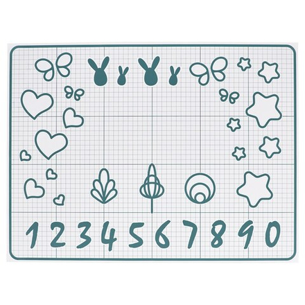 IKEA BAKTRADITION  (ИКЕА БАКТРАДИТИОН)  -  Силиконовый коврик, белый/бирюзовый, 61x46 см