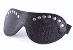 Черная кожаная маска с декором (Цвет: черный)