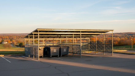 Большой навес над контейнерами SK00103