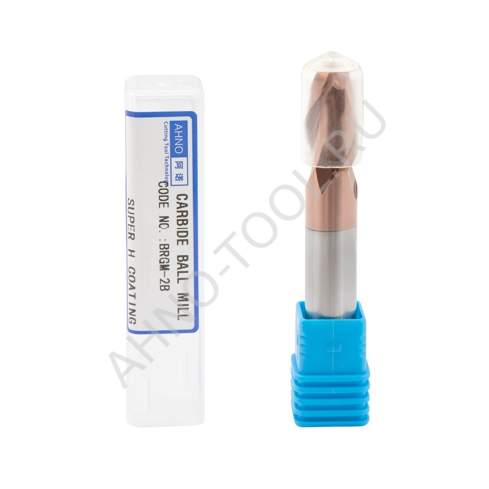 Фреза твердосплавная сферическая  6мм (L=50, l=12, хв=6) Z2 35° по стали, нержавеющей стали, чугуну