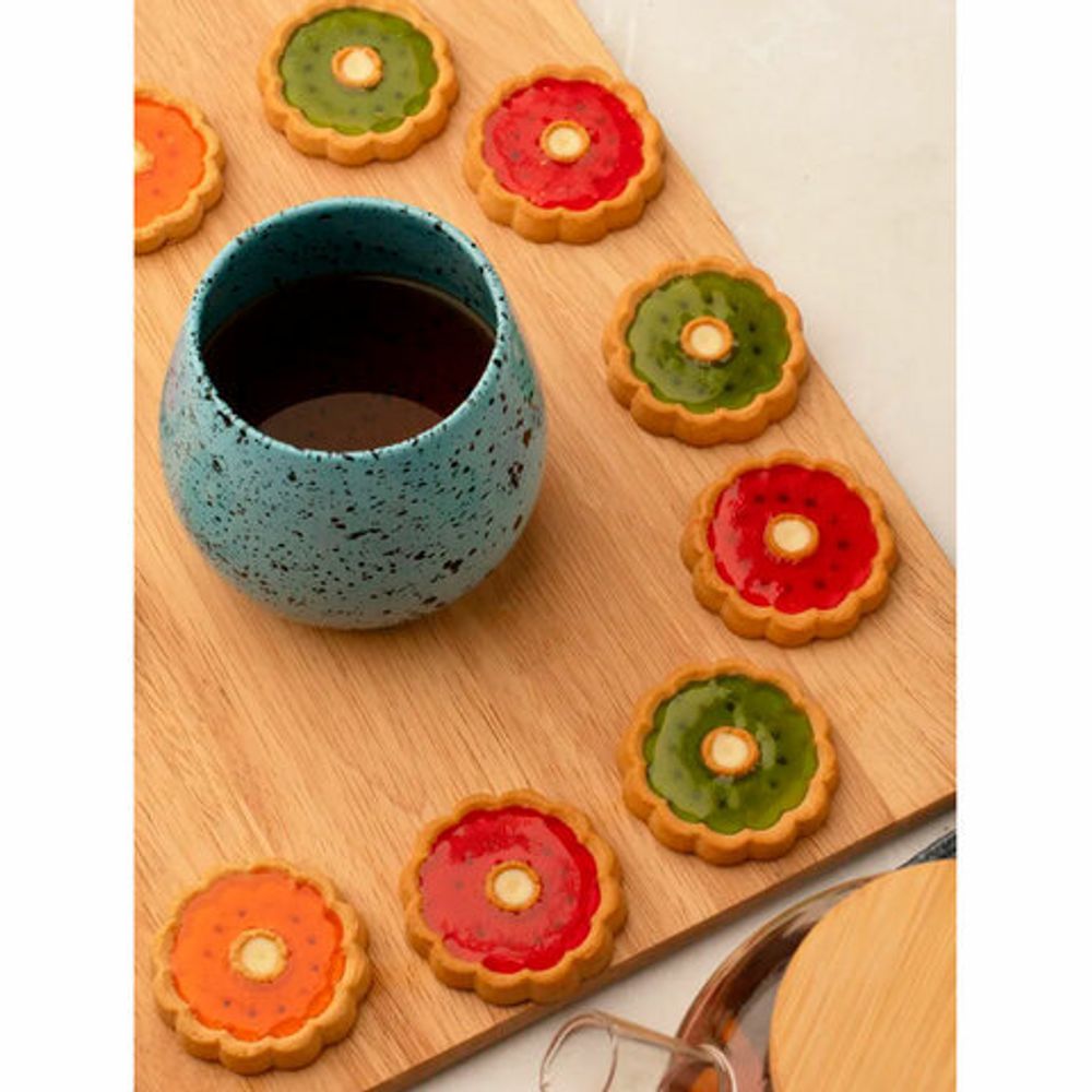 Печенье сдобное "Янтарные сладости", ассорти вкусов (апельсин, киви, клубника), 760 г