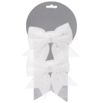 Бант на елку «Нежность» 12*14 см (набор 2 шт), Белый