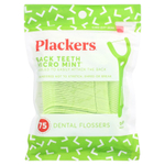 Plackers, Micro Mint, зубочистки с нитью для задних зубов, мята, 75 шт.