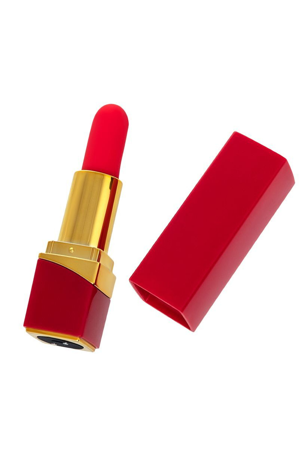 Красный вибратор-помада Pansies - 9 см. (Цвет: красный)