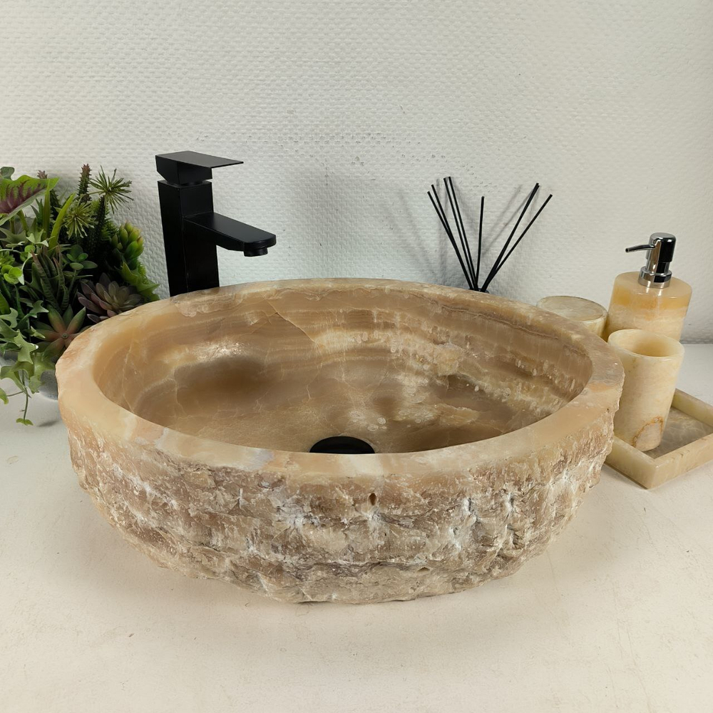 Раковина из оникса Erozy Yellow EO-64518 52*40*16 0159