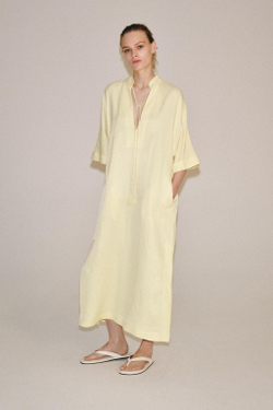 ZARA ПЛАТЬЕ МИДИ — ZW COLLECTION, ЖЕЛТЫЙ