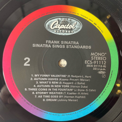 Винтажная виниловая пластинка LP Frank Sinatra Sings Standards (Japan 1985) (Obi) My Funny Valentine