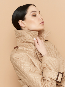 Тренч стеганый бежевый осень old